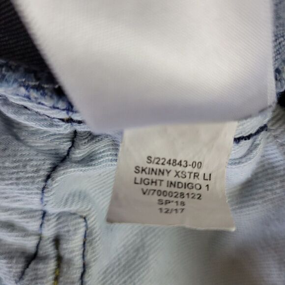 Gap Jeans Mens 34X32 Blue Skinny Denim Pants Mid Rise Light Wash Adult Casual - Picture 12 of 16